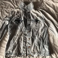 Light Blue Ripped Jean Jacket 