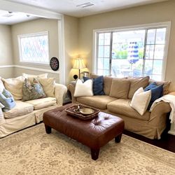 Pottery Barn Charleston Couches (Grand Sofa + Loveseat)