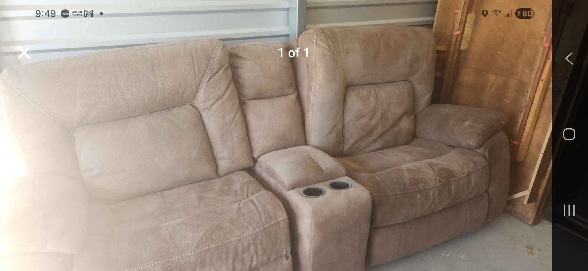 Coffee, brown recliner sofa