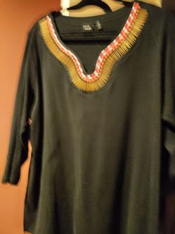 Women's Black Sweater Top Size 2X