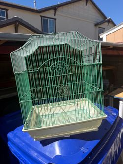 Small Green Wire Bird Cage