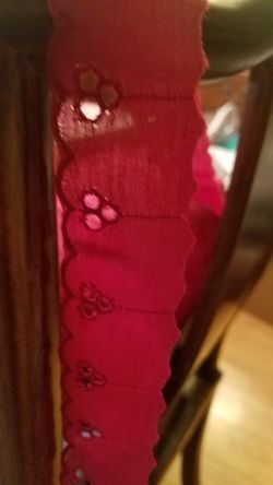 Yards Red Eyelet Ruffle
