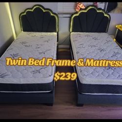 Twin Matter & Bed Frame 