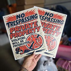 Private Property No trespassing Metal Signs
