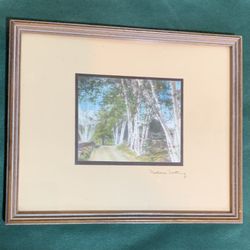 Wallace Nutting Hand Painted Photograph. Signed by Wallace Nutting. 