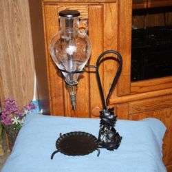 Vintage Aerator Etched Crystal Wine Decanter Dispenser
