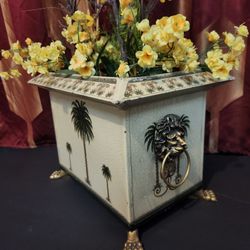 Yellow Artifical Flowers With Vase 