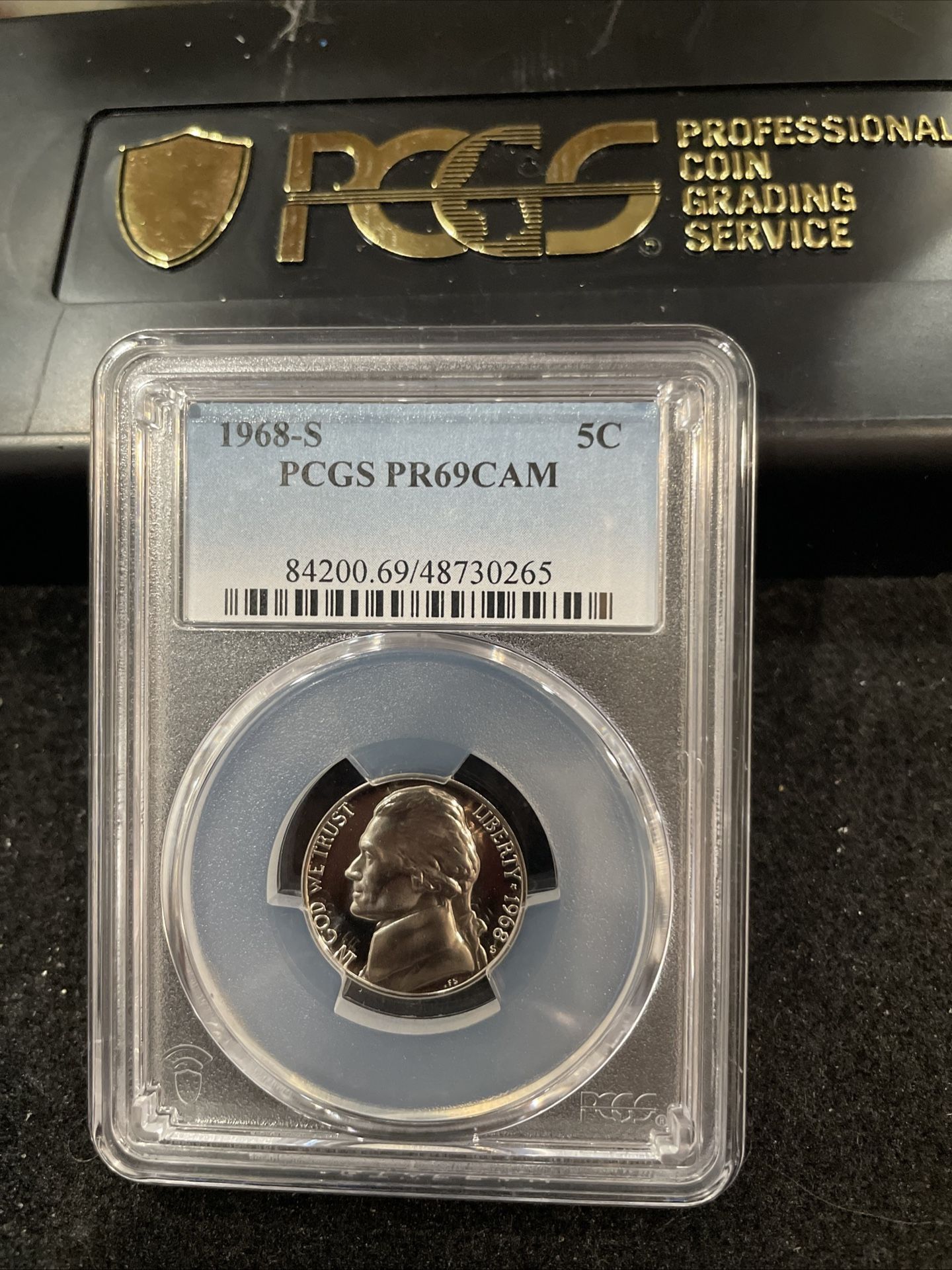 1968 S Gem Proof Jefferson Nickel Graded At PR69 Deep Cameo S-20