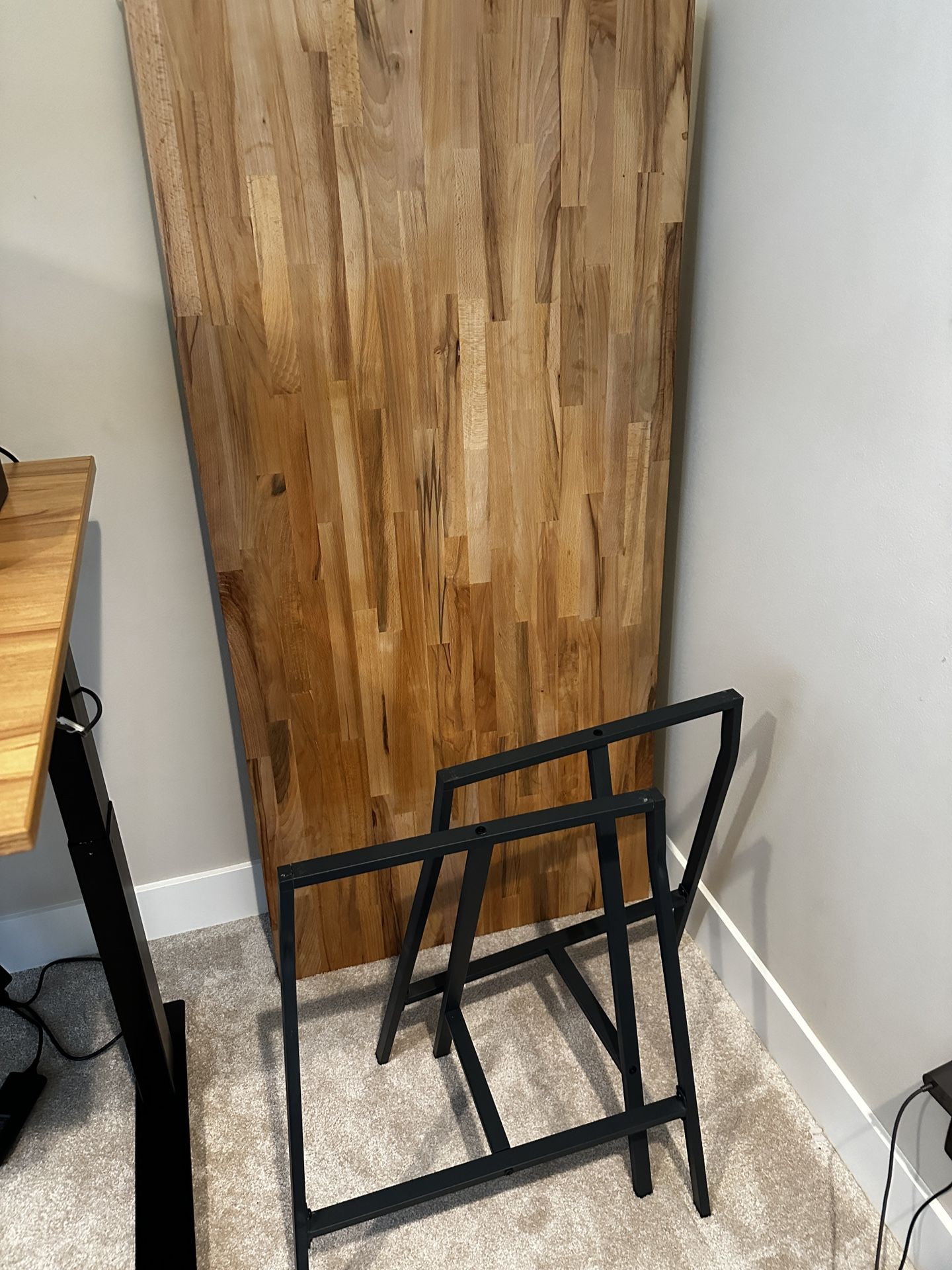 60x30 Wooden Table Top And Trestle From IKEA