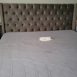 King Grey Bedframe 