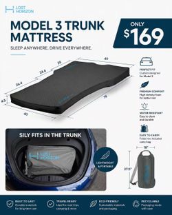 Tesla Model 3 Trunk Mattress by Lost Horizon