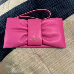 Kate Spade Pink Bow Clutch