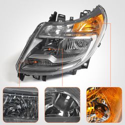 5 Pins Headlight W/O DRL fits Dodge Ram ProMaster 1(contact info removed) 3500 Cargo Van 2014-2022 Halogen Headlamp LH Driver
