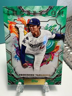 Yoshinobu Yamamoto 2024 Rookie cards and more - prices in pic order below