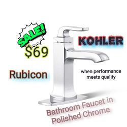 KOHLER - Rubicon Single Handle Bathroom Faucet in Polished Chrome
