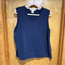 Evan Picone Sleeveless Sweater Tank Top