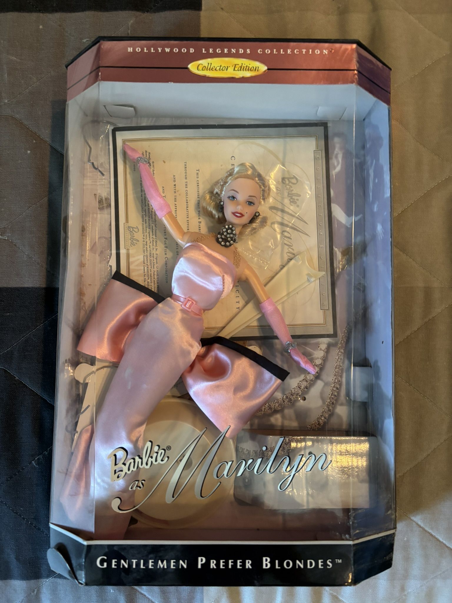 2-Barbie as Marilyn Monroe Gentlemen Prefer Blondes 1997 Mattel New CLOSE-OUT