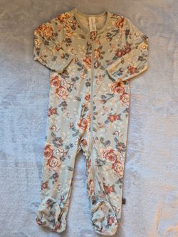 Modern Moments, Baby Girl, Floral Zip Footie Pajama, 6-9 Mo