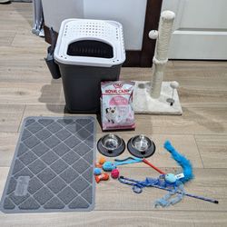 Cat Litter, Toys, Food, And Grooming Supplies