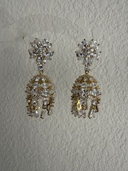 Women’s gold and silver wind-bell shaped Earrings