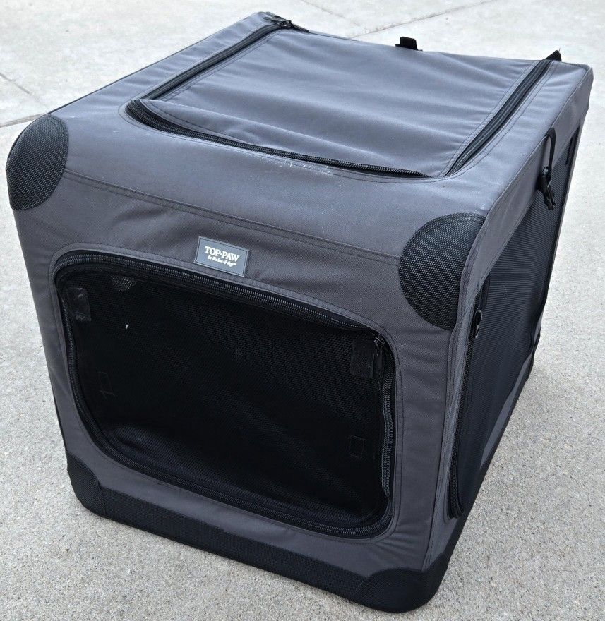 Top Paw Indoor Outdoor Portable Dog Kennel Crate