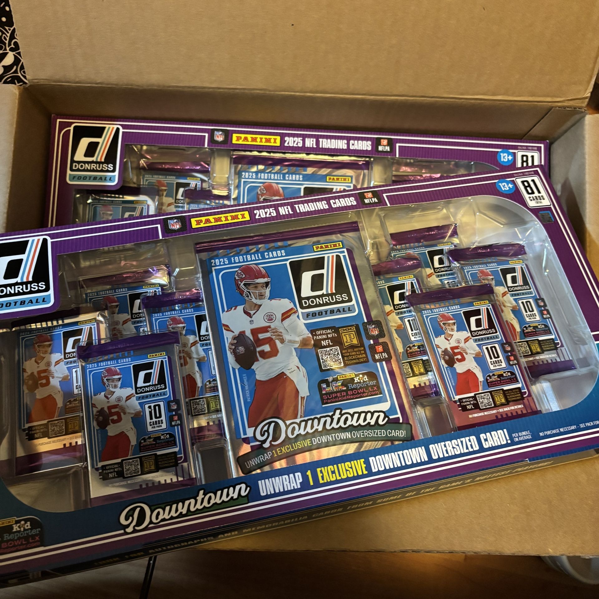 2 PACK OF 2025 Panini Donruss Football Bundle In Hand