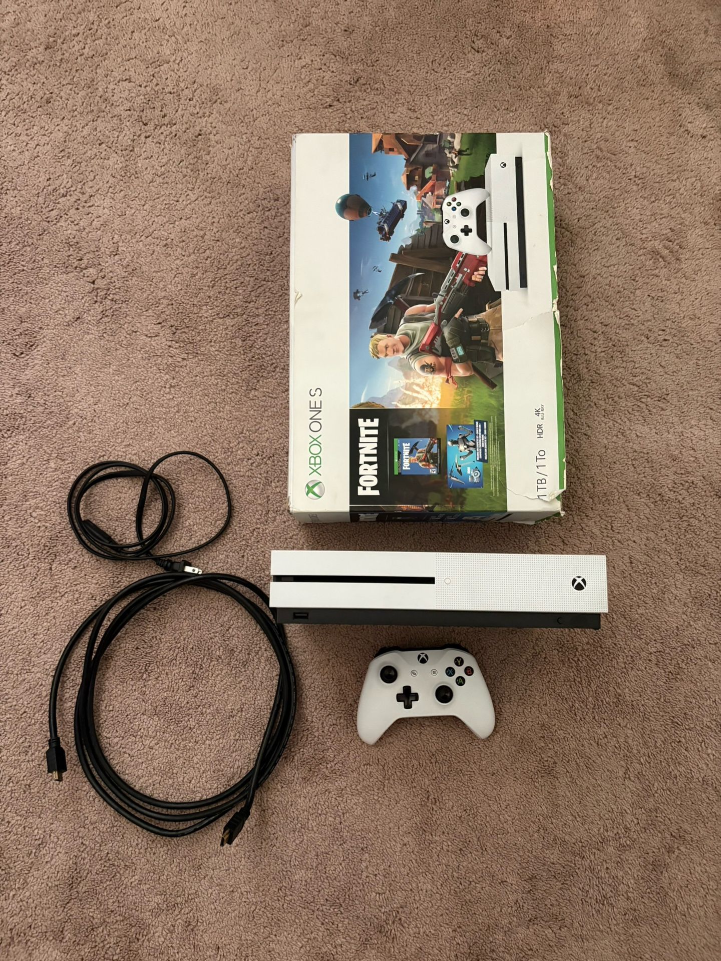 FOR SALE: Xbox One S Fortnite Edition Bundle + Rare Skins!