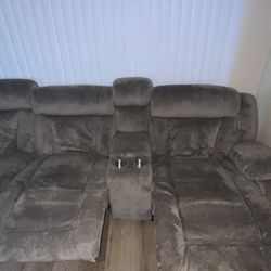 Recliner Light Brown Couch 