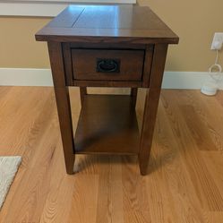 Solid Oak End Table
