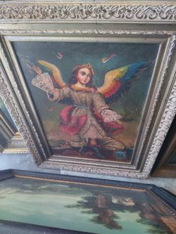 Peruvian Cusco School Archangel Painting – Framed Religious Artwork (20" x 14")