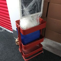 Orange Ikea Storage Cart / Organizer 