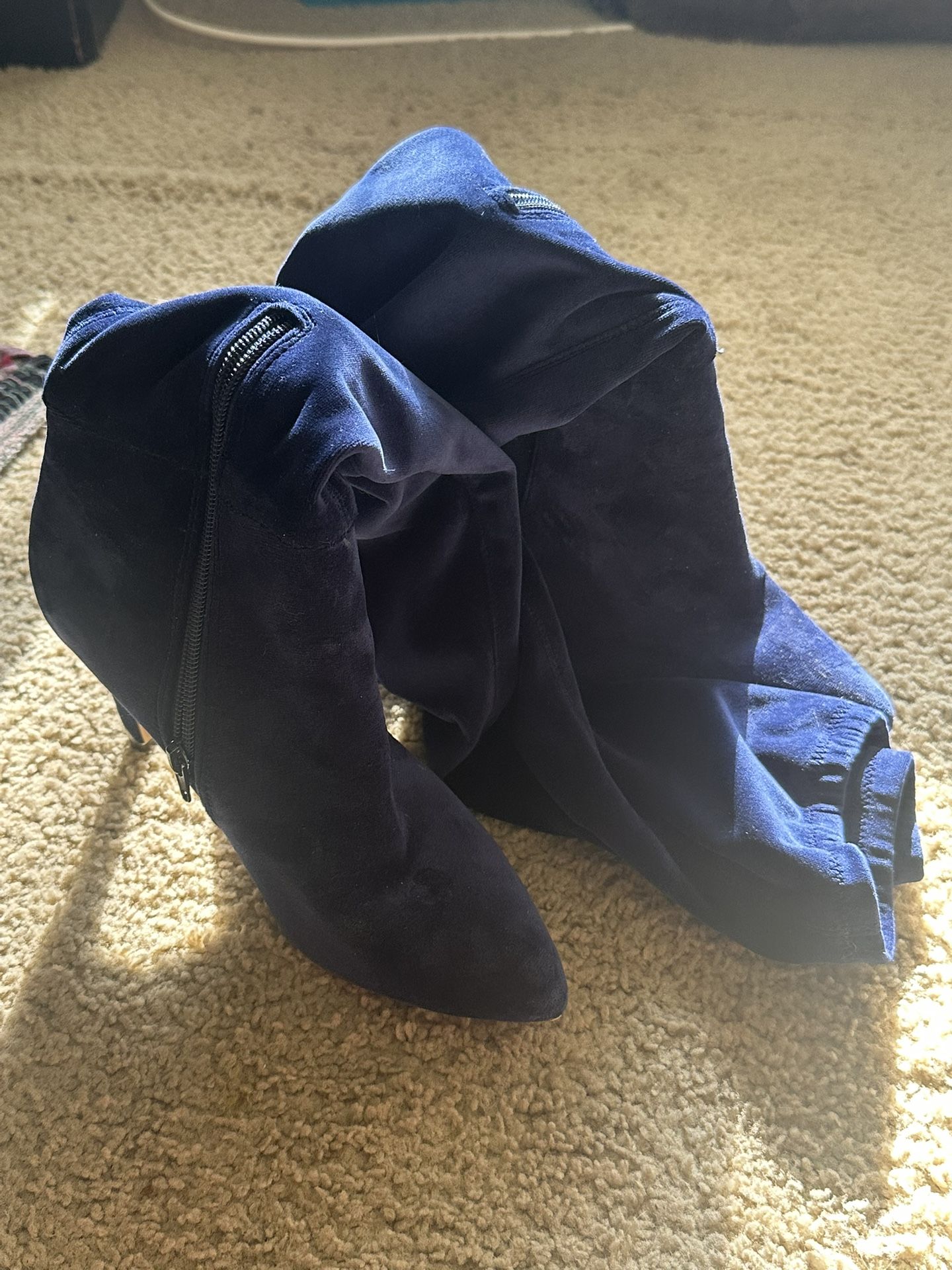 Steve Madden Women Blue Knee High Boots - Size 6.5