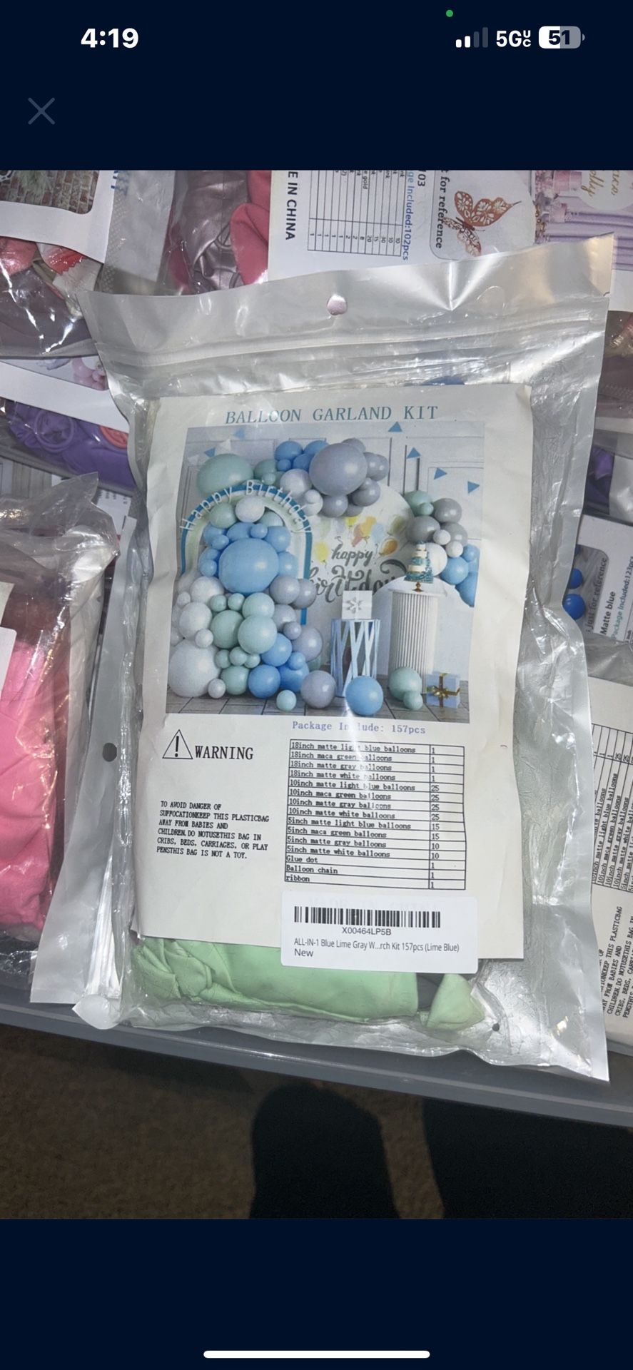 Balloon garland kit