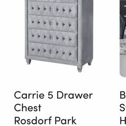 Nightstand And 5 Drawer Chest