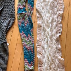 4 Wrap Around Scarves 