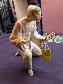 Lladró Porcelain Pierrot Clown Figurine