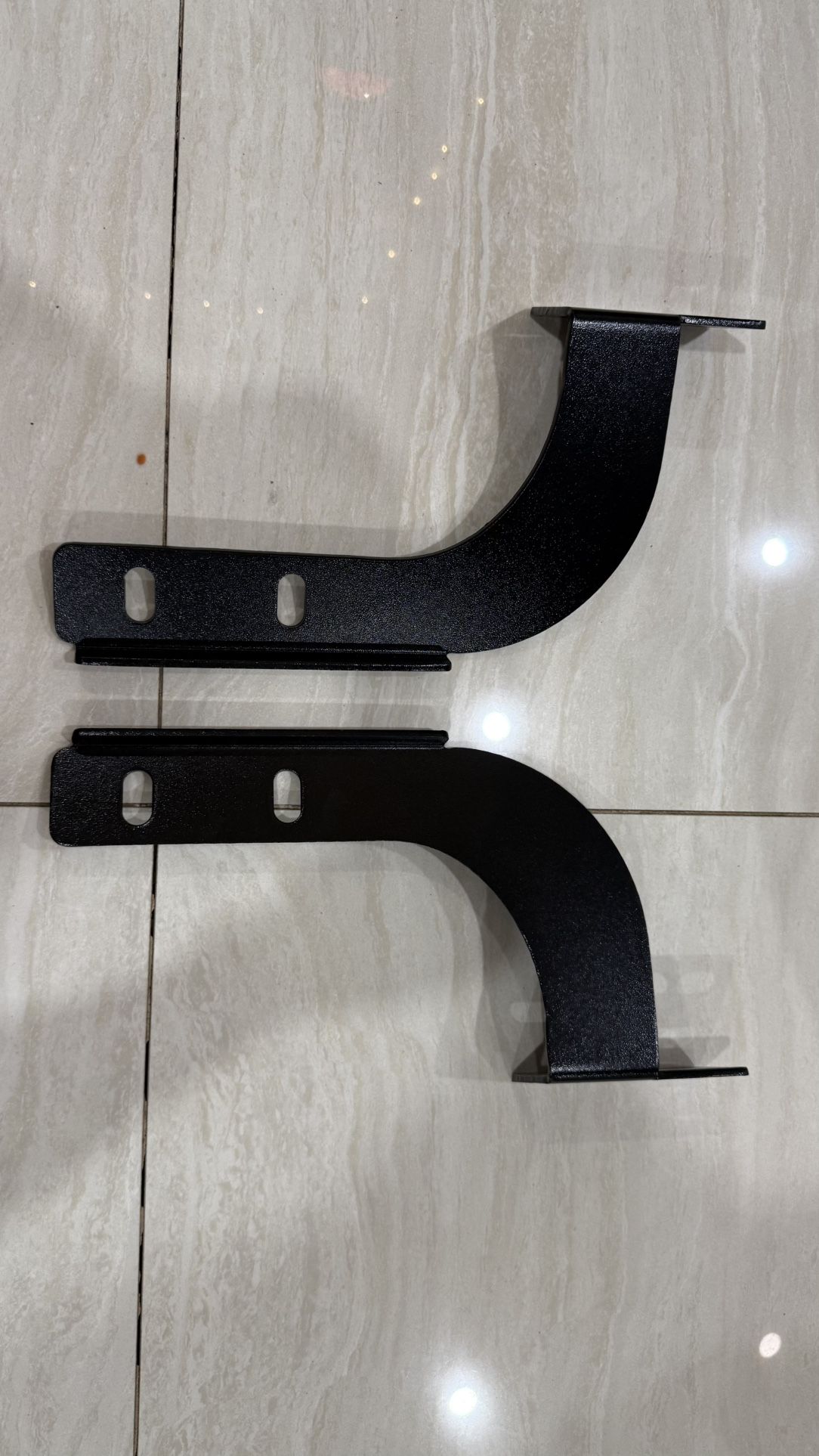 Rear Bumper Guard Mounting Brackets – – Set of 2 – Black – No Bar Included