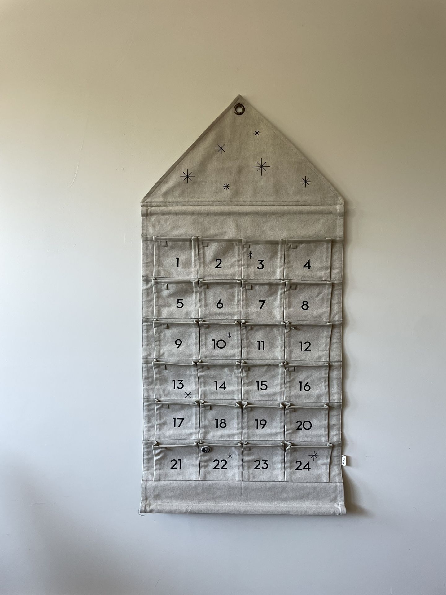 クリスマス ferm LIVING Star Christmas Calendar Star Advent Calendar | Christmas decoration in 100% cotton