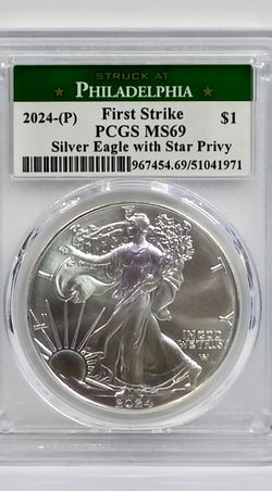 2024 (P) Star Privy $1 American Silver Eagle PCGS MS69 First Strike #971