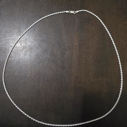 Silver 925 Rope Chain  100% Plata