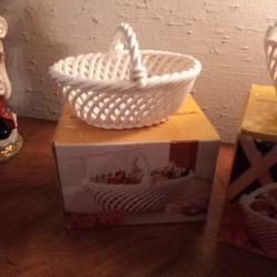 Woven Ceramic Handled Baskets Bowls