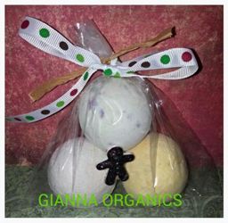 Shea butter bath bomb fizzy trio xmas gift set