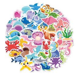 Cute Ocean Animals Waterproof Stickers