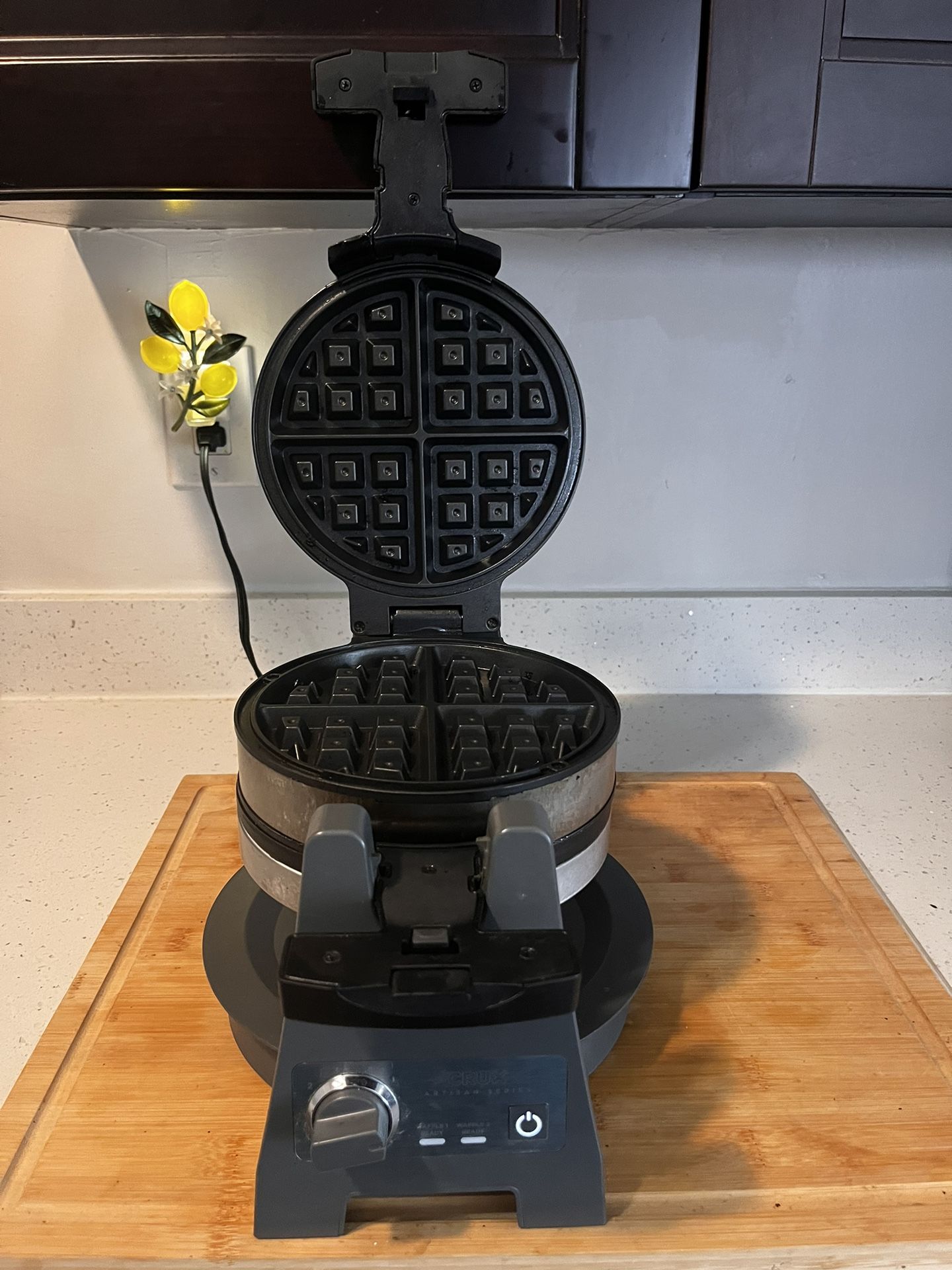 Crux Artisan Double Rotating Belgian Waffle Maker Nonstick Drip Plate- $20!!