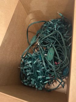 Christmas String Lights Green Wire