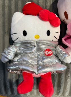 Sanrio Hello Kitty Metallic Puffer Jacket Plush Doll 11" RARE 2022