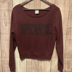 Victoria’s Secret PINK Medium dark red Off shoulder sweatshirt