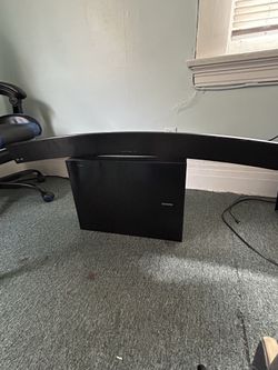 Samsung HW-MS6500 curved soundbar.