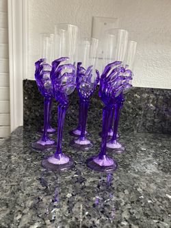 Purple Halloween Drink Flutes