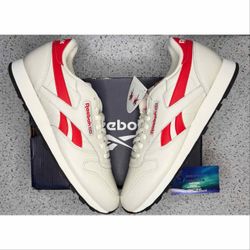 Reebok Classic Leather Chalk Vector Red 11 Men Brand New